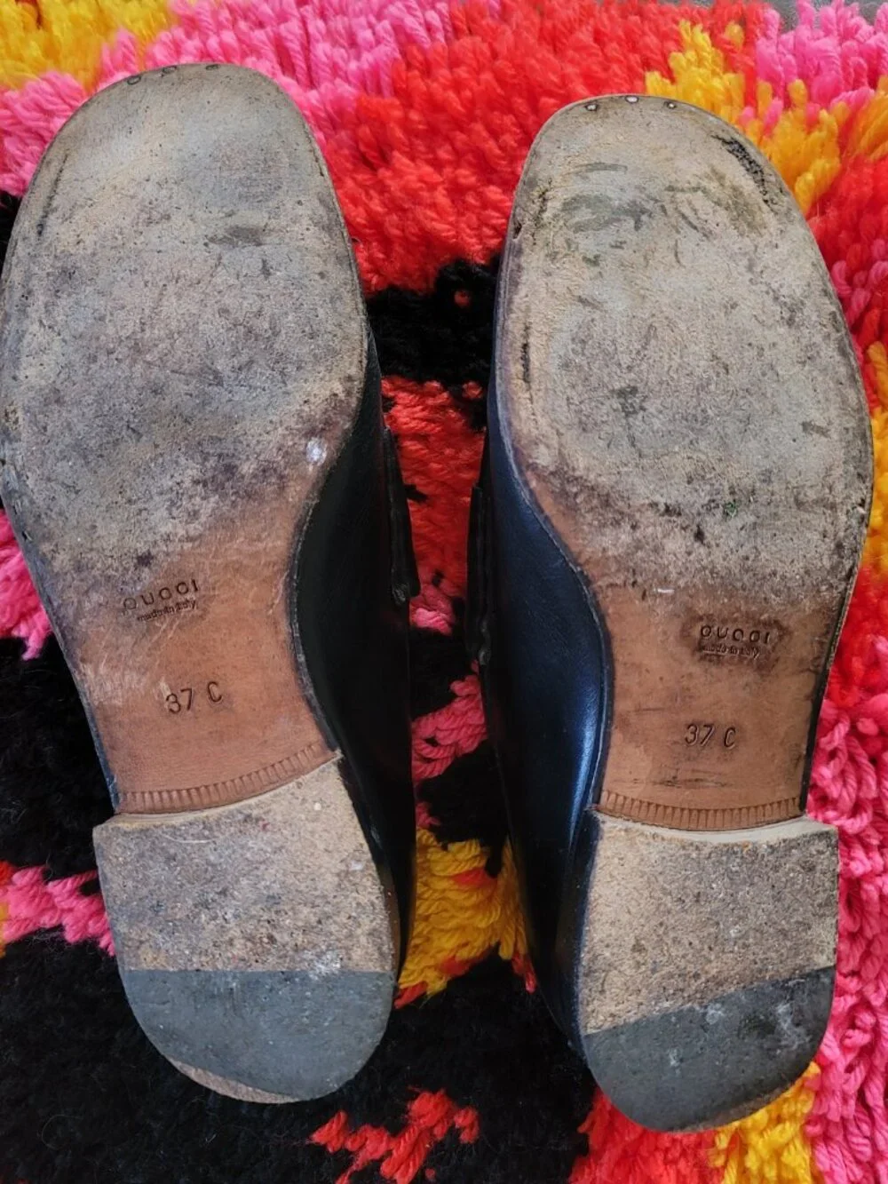 Vintage Gucci Horsebit Loafers in Black Leather Size 37C (~6.5 in US womens)